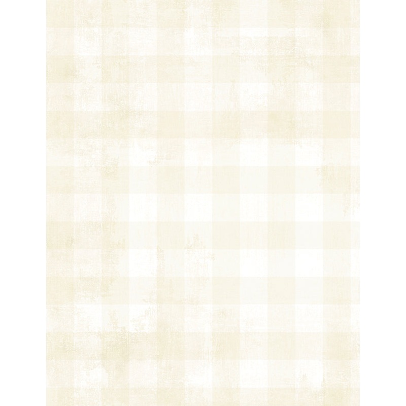 Dry Brush Checks: WHIPPED CREAM Fabric (1/2 yd)