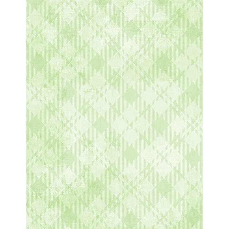 Dry Brush Plaid: PALE LIME Fabric (1/2 yd)