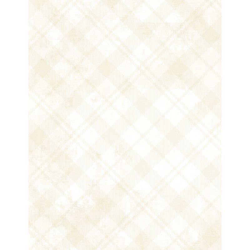 Dry Brush Plaid: WHIPPED CREAM Fabric (1/2 yd)