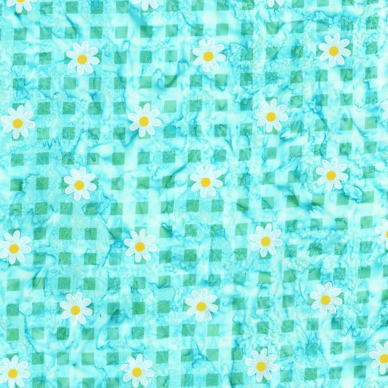Expressions Batiks Daisy Dots: AEGEAN Fabric (1/2 yd)