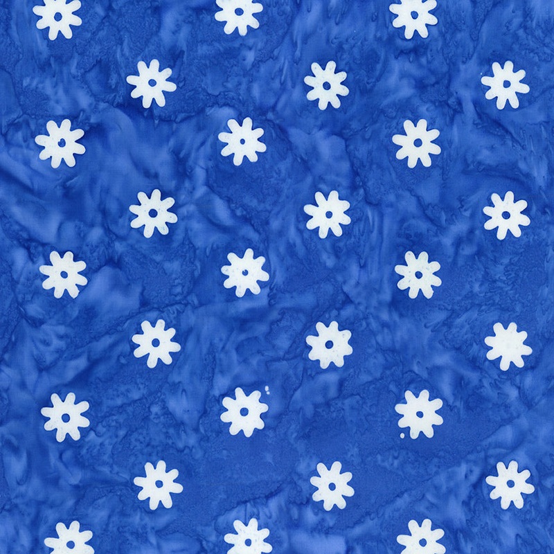 Expressions Batiks Daisy Dots: LAPIS Fabric (1/2 yd)