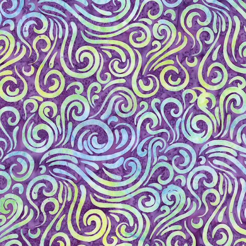 Expressions Batiks Daisy Dots: MARDI GRAS Fabric (1/2 yd)