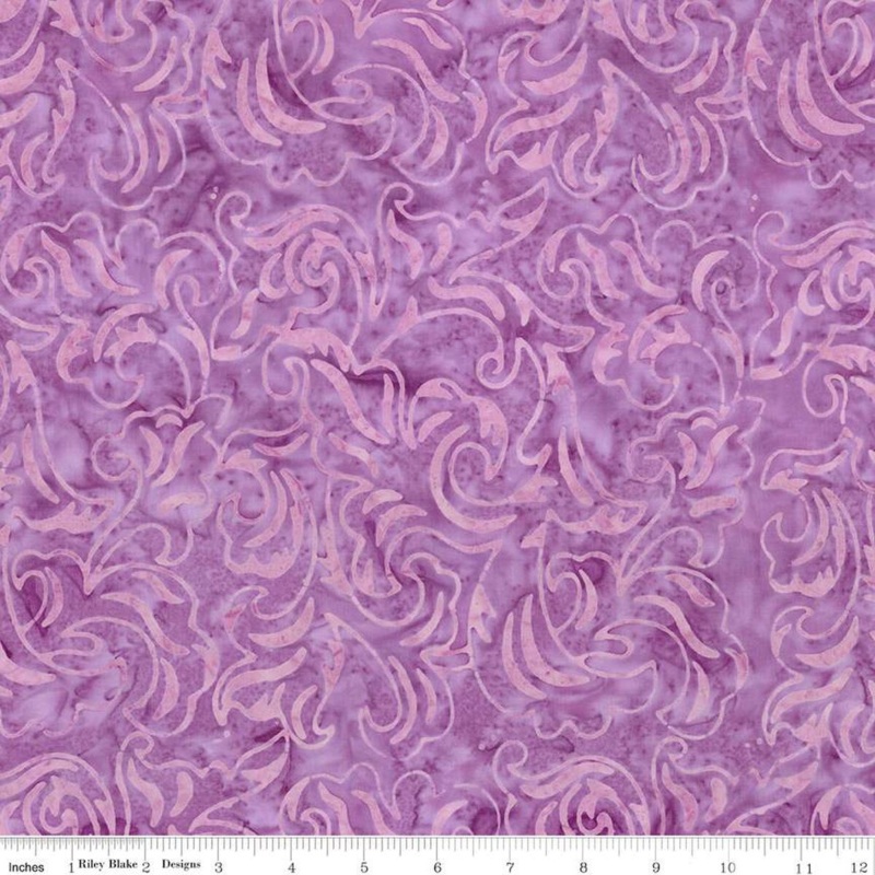 Expressions Batiks Garden Fresh: LAVENDER BLUSH Fabric (1/2 yd)