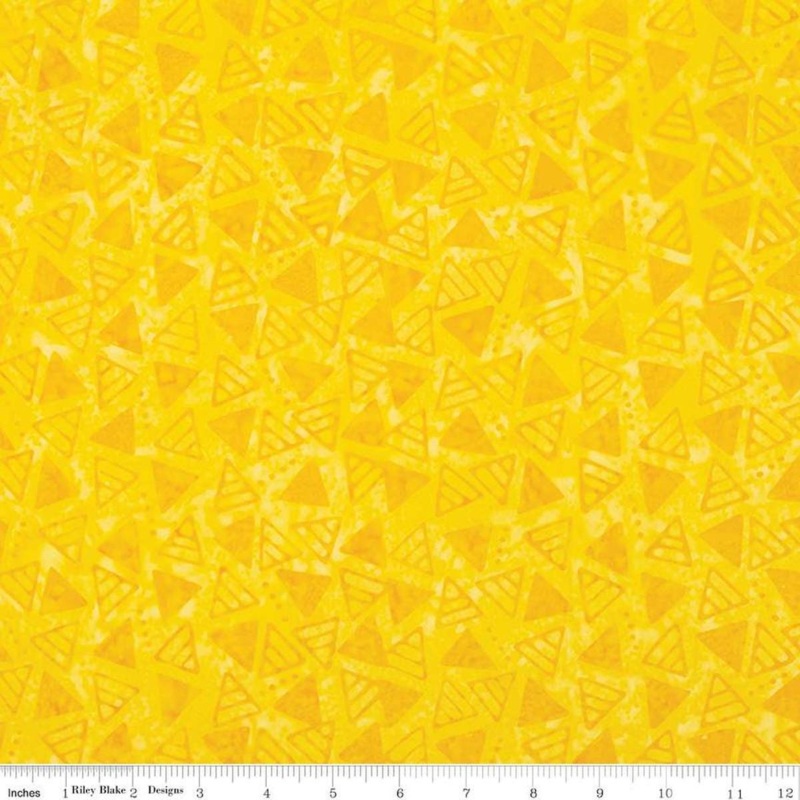 Halloween Expressions Batiks: SUNSHINE Fabric (1/2 yd)