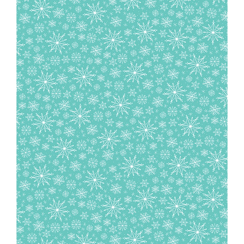 Happy Llamadays: SNOWY DAYS AQUA Fabric (1/2 yd)