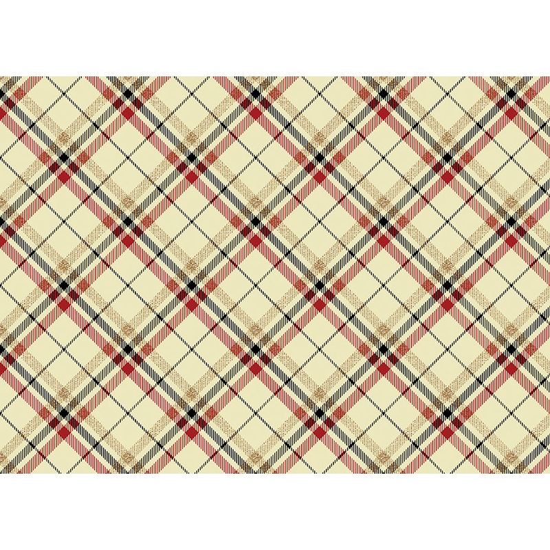 Holiday Tidings: PLAID CREAM Fabric (1/2 yd)