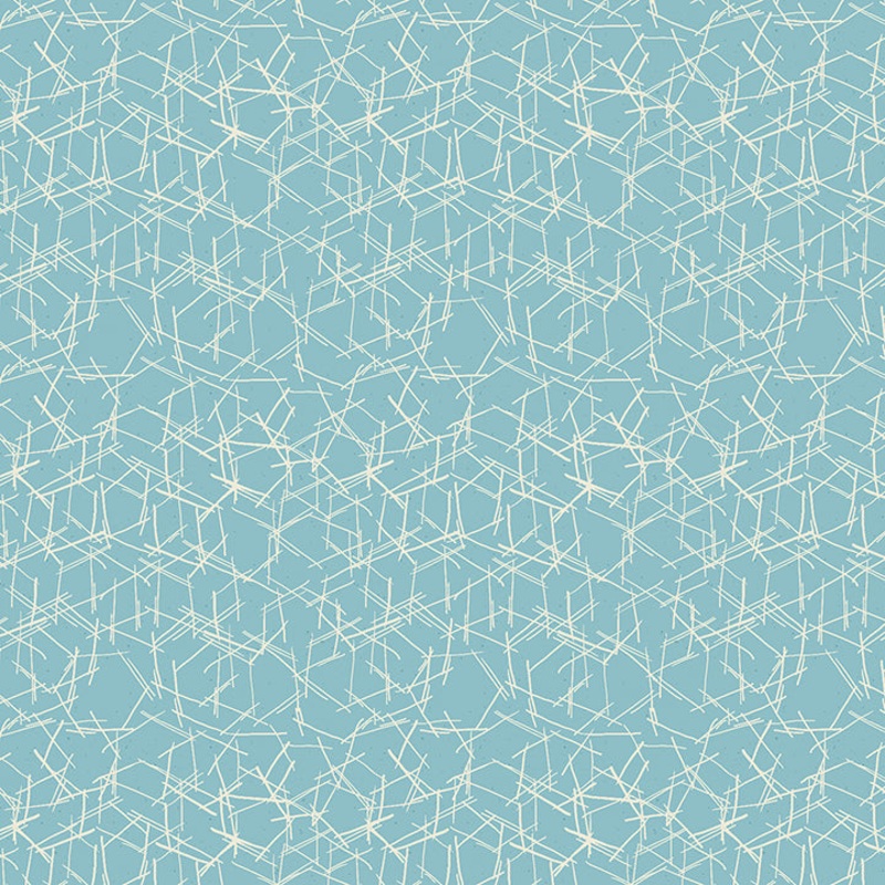 Modern Vintage Treasured: CHISEL AQUA Fabric (1/2 yd)