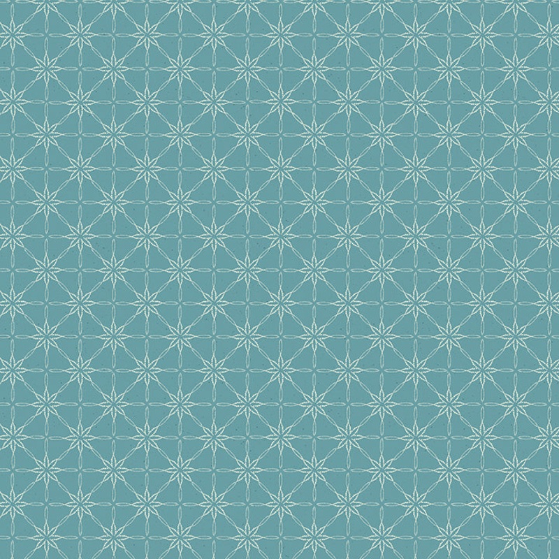 Modern Vintage Treasured: DAISY DOILY TEAL Fabric (1/2 yd)