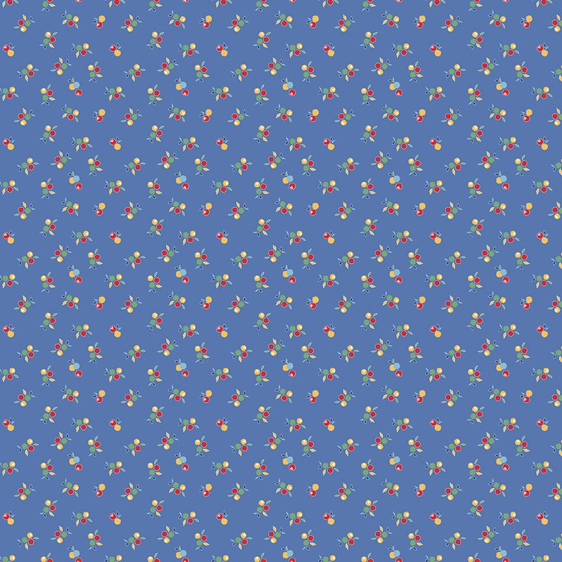 Simple Pleasures: KITCHEN FLOWERS BLUE Fabric (1/2 yd)