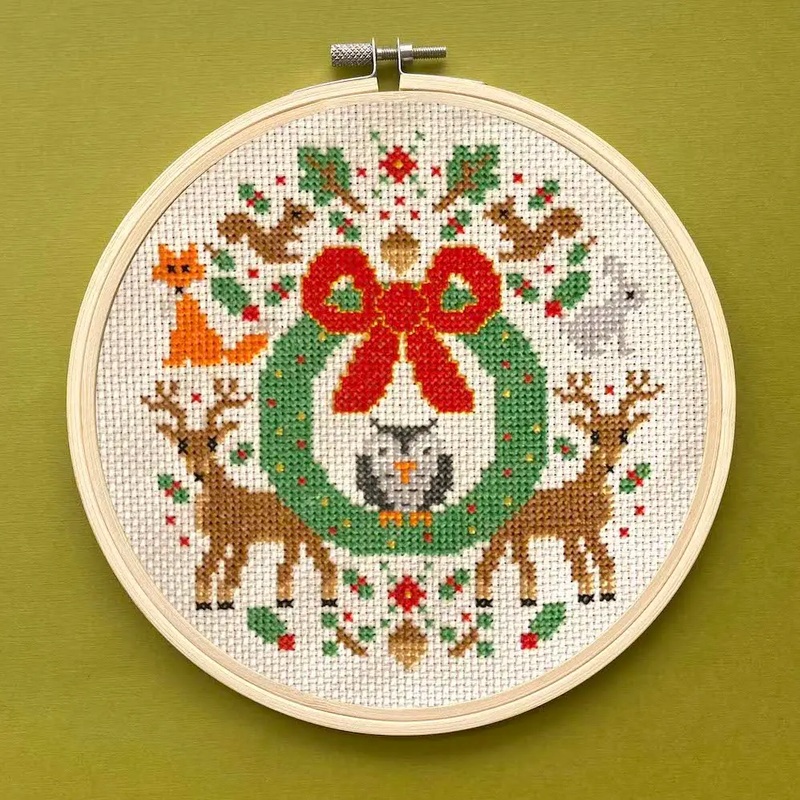 Woodland Holiday Counted Cross Stitch Kit