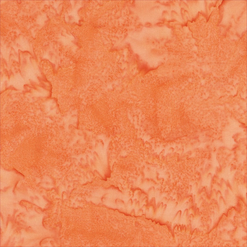Becolourful Blush: PEACH PERFECTION Batik Cotton Fabric (1/2 yd)