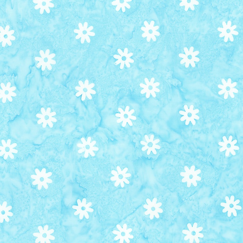 Expressions Batiks Daisy Dots: ADRIATIC MIST Fabric (1/2 yd)