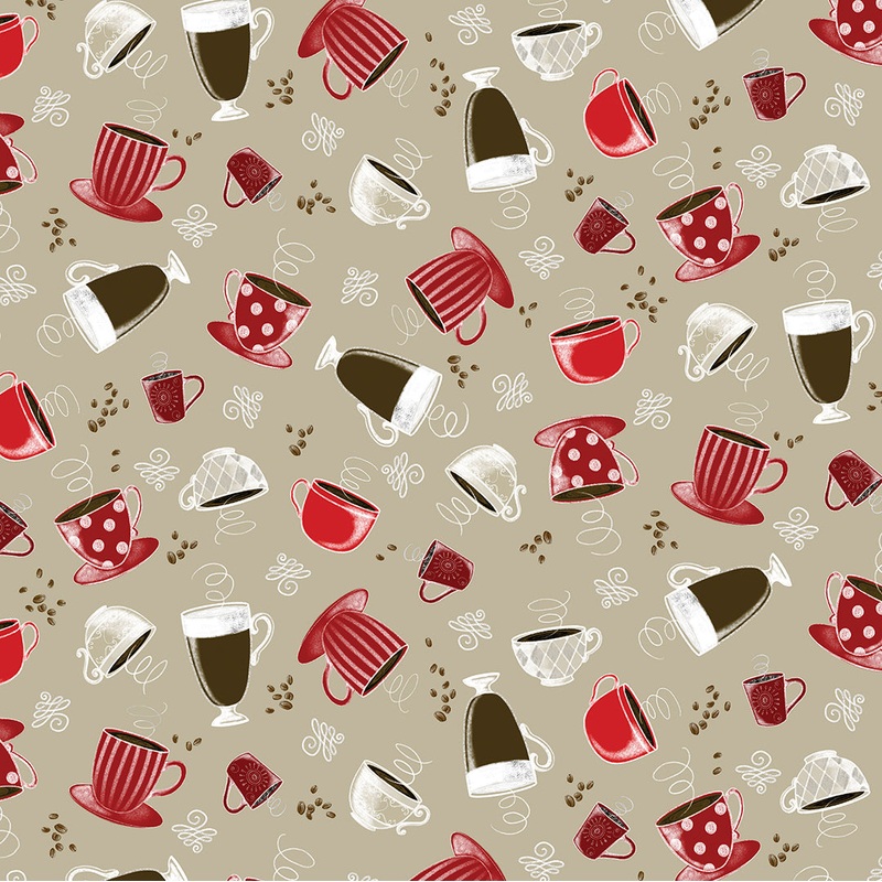 Perfect Brew: PERFECT BREW CUPS Ecru (1/2 yd)