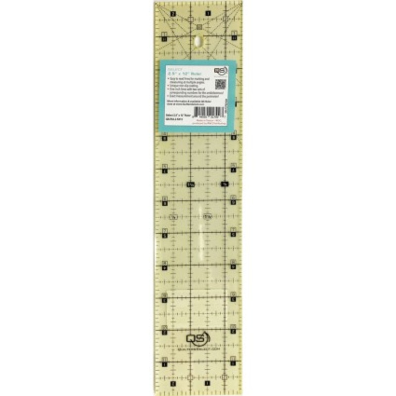 QUILTERS SELECT Non-Slip 2.5X12 Ruler