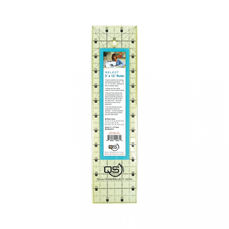 QUILTERS SELECT Non-Slip 3X12 Ruler