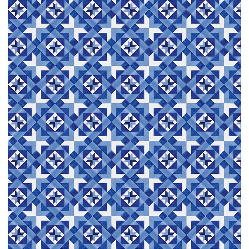 Faith, Family, Freedom: PATRIOTIC GEO BLUE Fabric (1/2 yd)