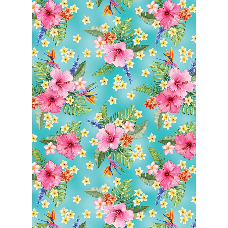 Paradise Awaits: PARADISE TEAL Fabric (1/2 yd)