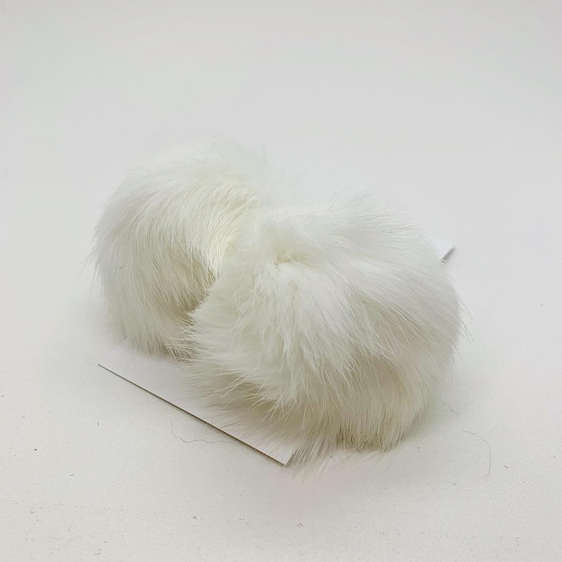 Pompom Fourrure Lapin-white