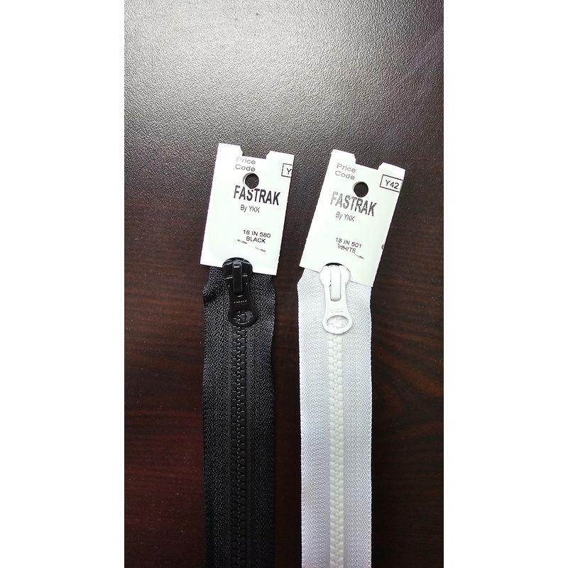 18 Vislon Activewear Separating  Zipper - White or Black