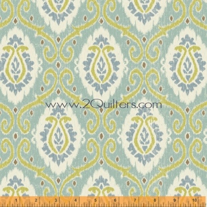 *Closeout Sale* Ibiza Large Medallions (aqua), per half-yard