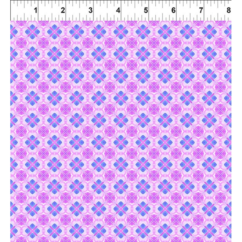 Dragon Friends: PURPLE GEO 7 Fabric (1/2 yd)