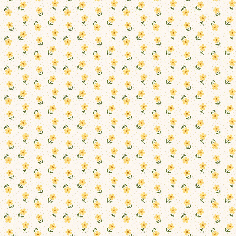 Little Darlin': DITSY CREAM Fabric (1/2 yd)