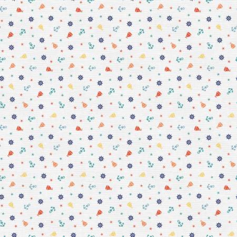 Multi Nautical Ditsy 118 Cotton (183-25289)  Sold in UNITS of  metre