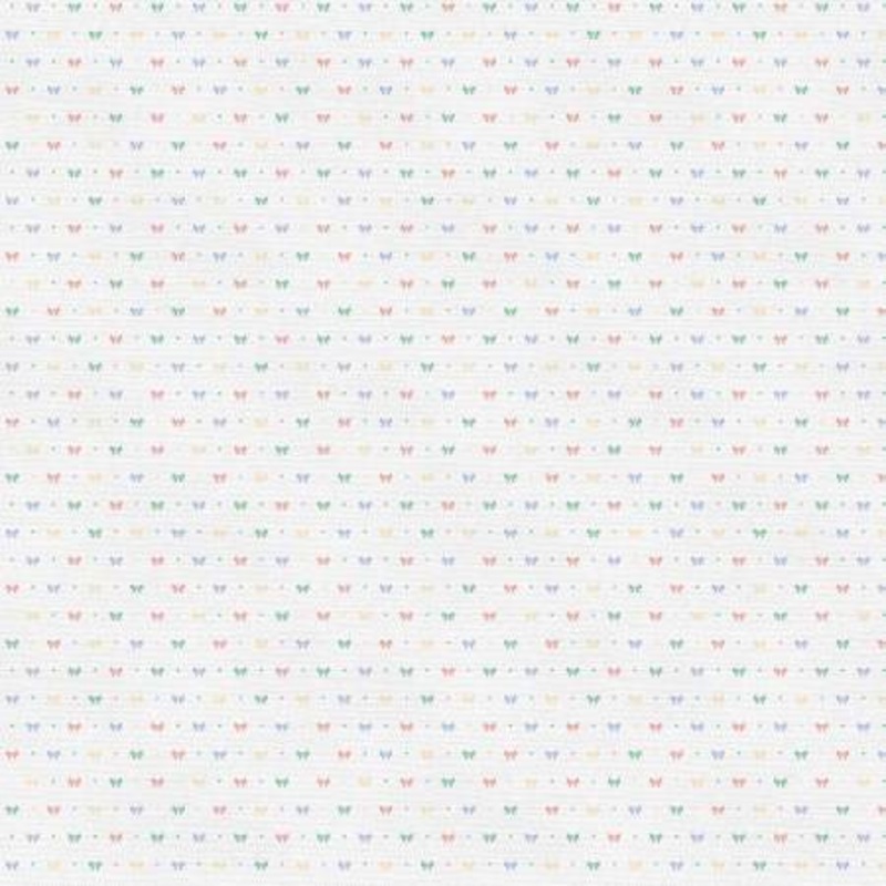 Red/Blue on White Bows 118 Cotton (183-25274)  Sold in UNITS of  metre