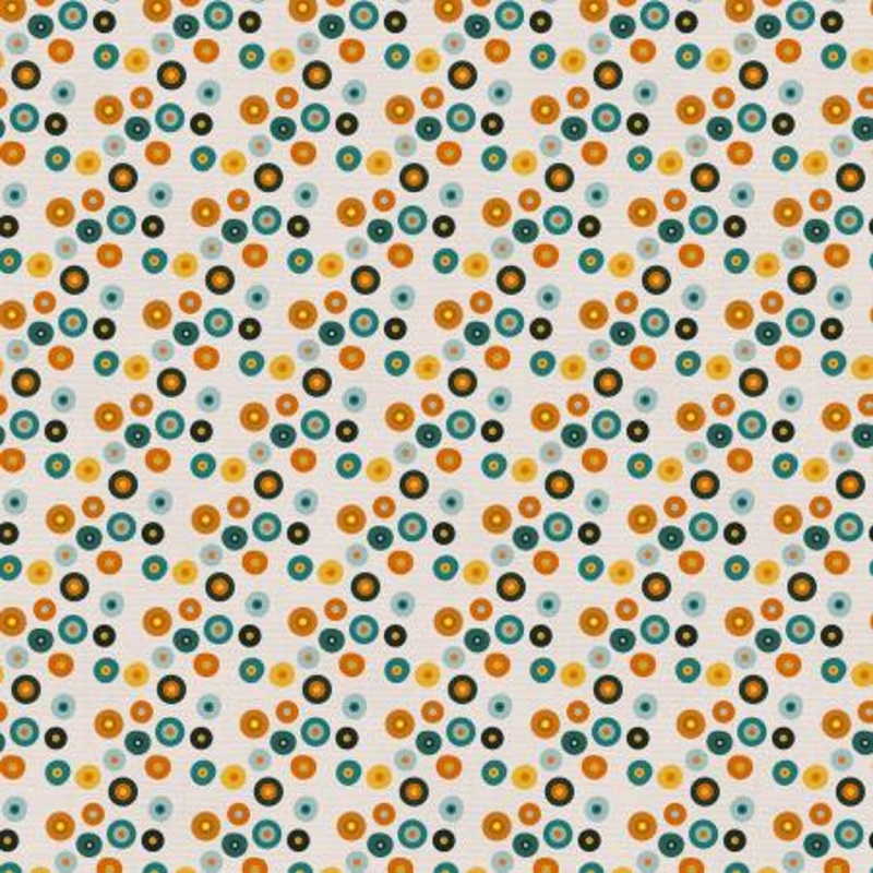 Blue/Orange Skate Wheels 118 Cotton (183-25421)  Sold in UNITS of  metre