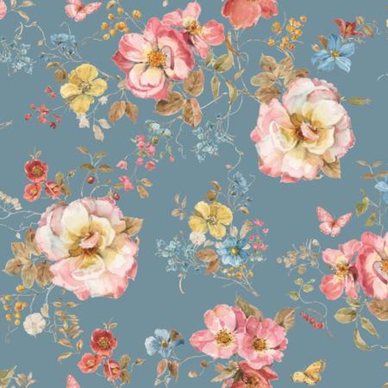 Countryside Floral 108 Cotton (WB14538R-STORM) - Sold in UNITS of 1/4 metre