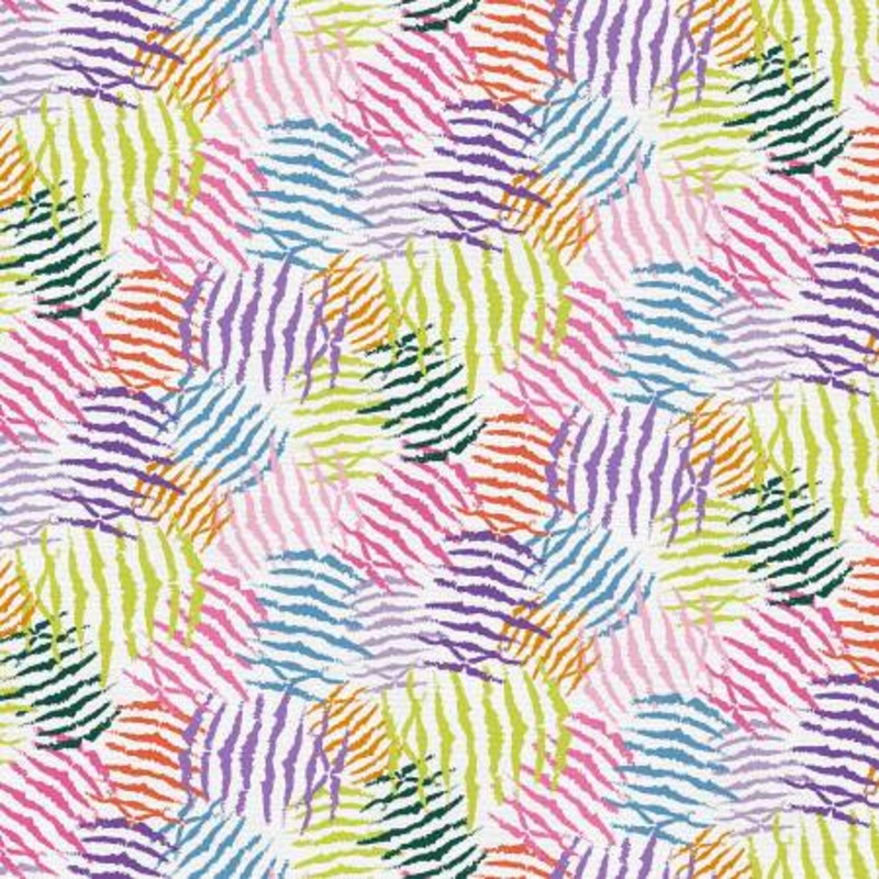 Pink/Purple Dinosaur Stripes 118 Cotton (183-25416)  Sold in UNITS of  metre