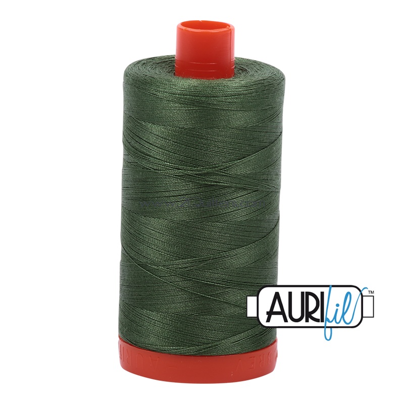 Aurifil 50wt Thread - Large spool Dark Grass Green #2890