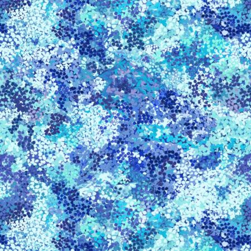 Blue Petals 118 Cotton (BQ4043-70)  Sold in UNITS of  metre