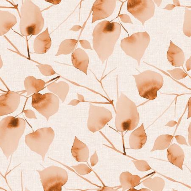 Clove Water Color Leaves 108 Cotton (BQ3502-33)  Sold in UNITS of  metre