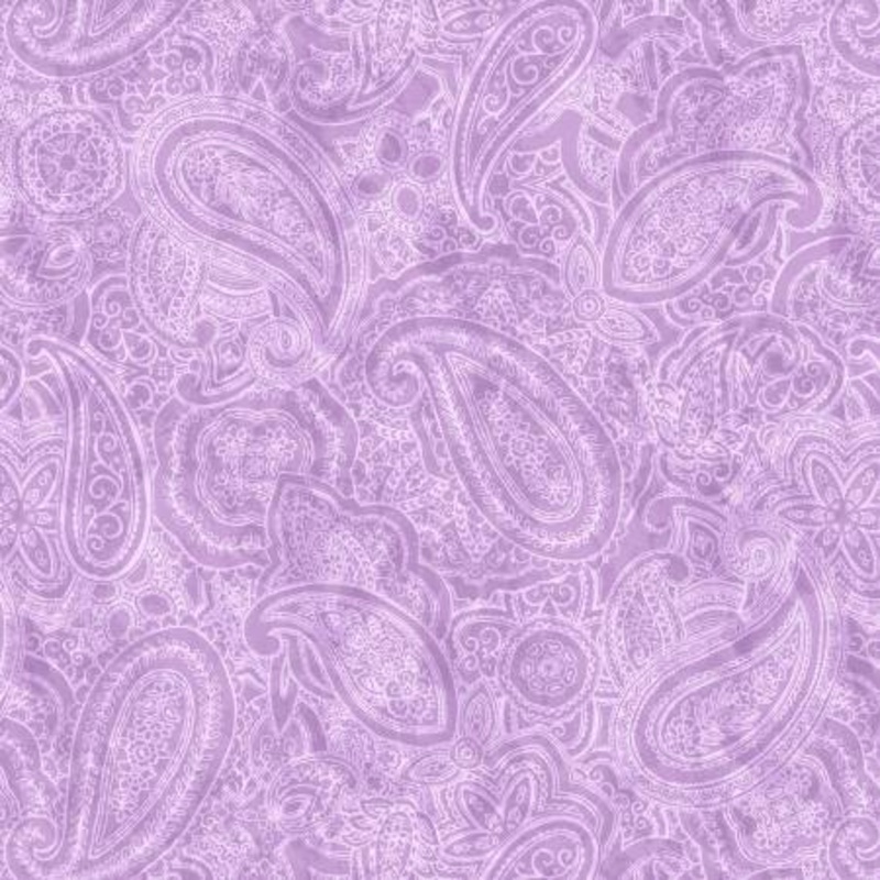 Lilac Paisley 108 Cotton (BQ3849-50)  Sold in UNITS of  metre