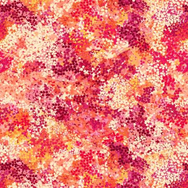 Orange Petals 118 Cotton (BQ4043-33)  Sold in UNITS of  metre