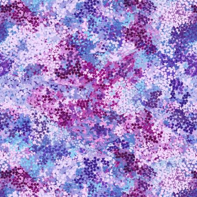 Purple Petals 118 Cotton (BQ4043-55)  Sold in UNITS of  metre