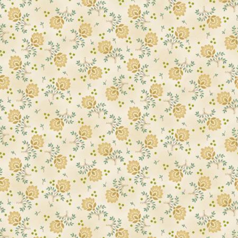 Wheat Delicate Floral 108 Cotton (1833-40)  Sold in UNITS of  metre
