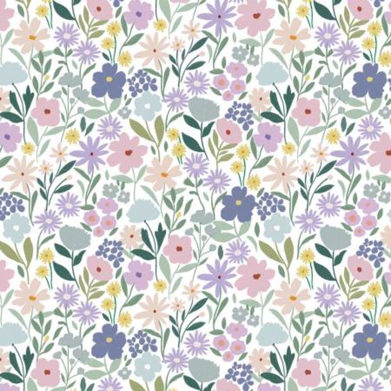 White Field Of Dreams 108 Cotton (XST-D3207WHITE)  Sold in UNITS of  metre