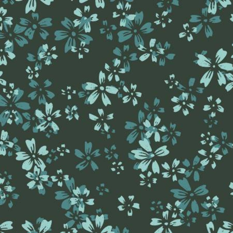 Dark Forest Wildflower Eventide 108 Organic Cotton (227885-X) - Sold in UNITS of 1/4 metre