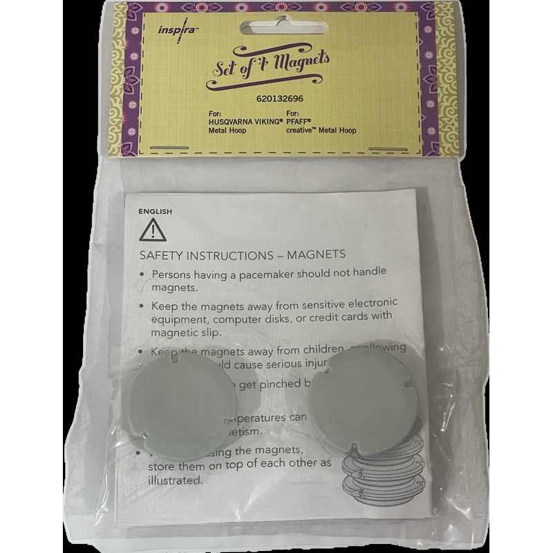 Husqvarna Viking Set of 4 Magnets for Metal Hoop