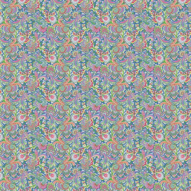 Multi Khanti Paisley 108 Cotton (16540WB-99) - Sold in UNITS of 1/4 metre