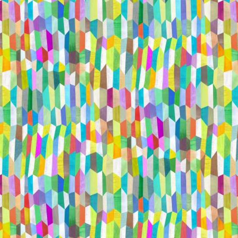 Multi Trapezoid 108 Cotton (WBD12442-MULT)  Sold in UNITS of  metre