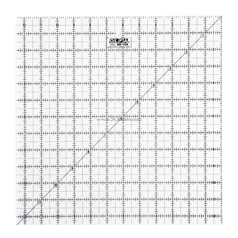 OLFA 12-1/2 Square Frosted Acrylic Ruler (QR-12S)
