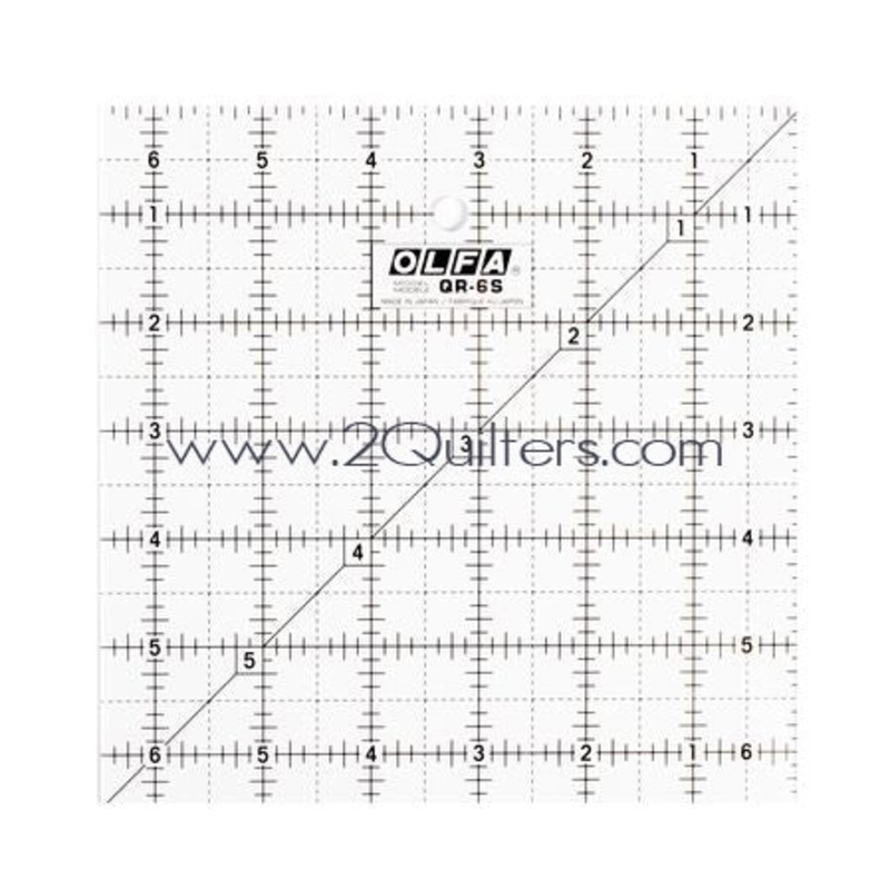 OLFA 6-1/2 Square Frosted Acrylic Ruler (QR-6S)