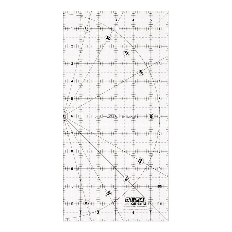 OLFA 6X12 Rectangular Frosted Acrylic Ruler (QR-6X12)