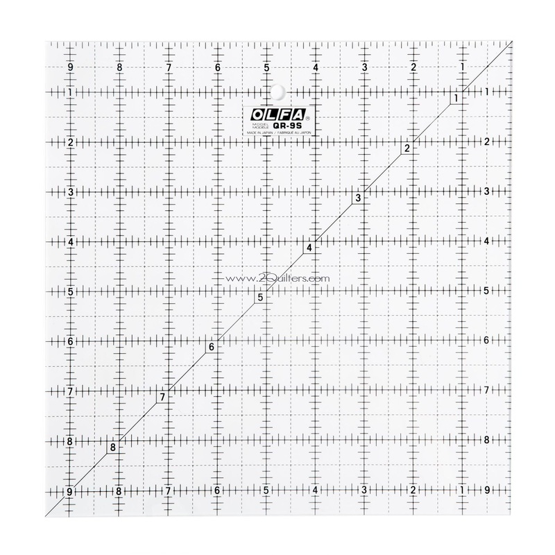 OLFA 9-1/2 Square Frosted Acrylic Ruler (QR-9S)