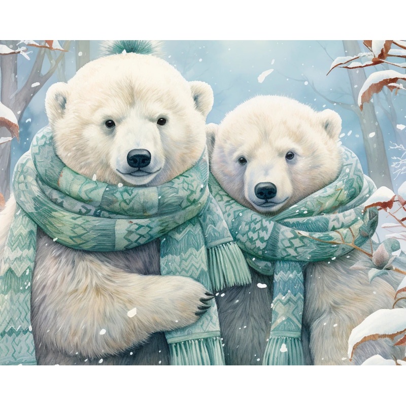 Polar Lovin Panel 36 x 43 (AL-6916-4C-1)  Sold by the Panel