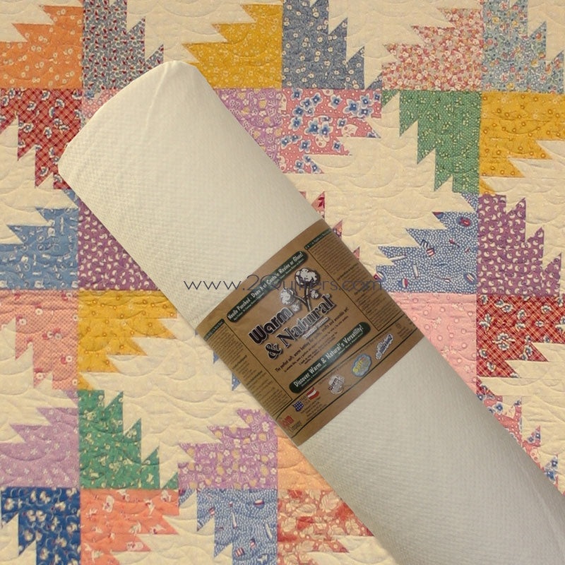 The Warm Company: Warm & Natural - Cotton batting, 90 wide, per half-yard