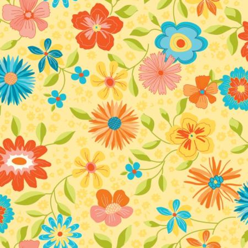 Yellow Here Comes The Sun 108 Cotton (WB14820R-YELLOW)  Sold in UNITS of  metre
